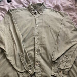 Green polo button down